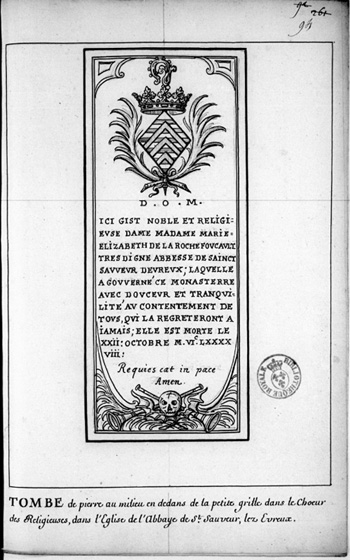 Tombe de l'abbesse de La Rochefoucauld Photo