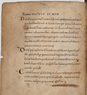 Page du pontifical d'Egbert Photo