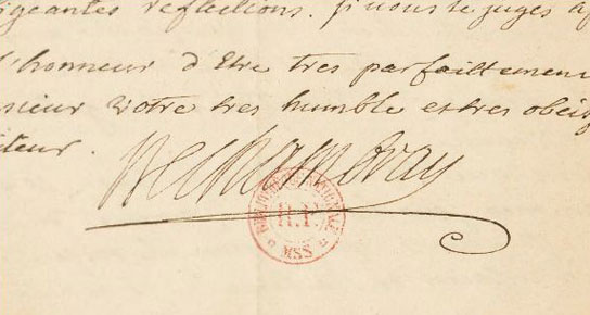 Signature de Jacques de Chambray Photo